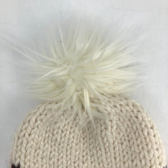 Strings  & Things crochet toque burgundy chevron Pom Pom beanie (toque) - Picture 2 of 10